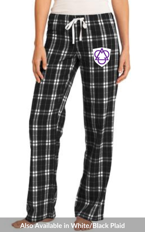Women's Flannel Plaid Pant with Holy Trinity Logo DT2800