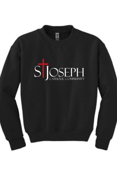 Youth Crewneck Sweatshirt with Vinyl STJCC Logo Gildan 18000B