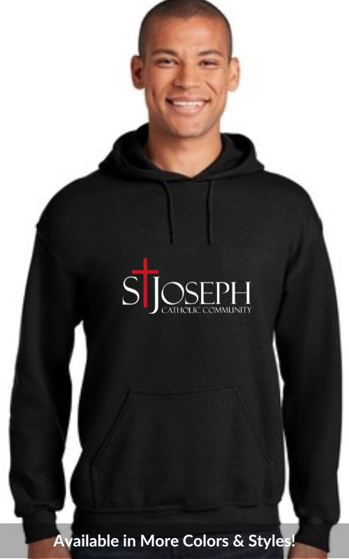Adult Hooded Sweatshirt with Vinyl STJCC Gildan 18500