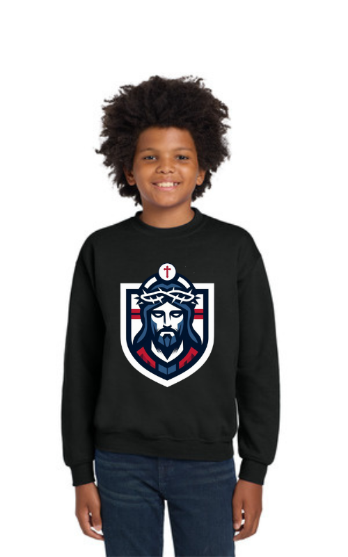 Youth Heavy Blend™ Crewneck Sweatshirt with Vinyl Logo- 18000B