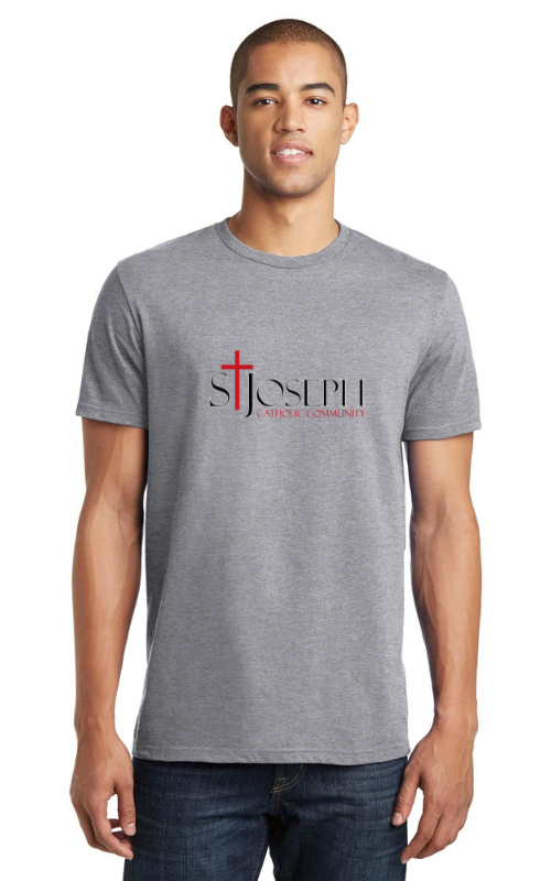 Adult Short Sleeve T-Shirt with St Josephs Catholic Comminity Logo DT5000