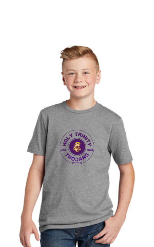 Youth Short Sleeve Tee with HTS Trojan Logo DT6000Y