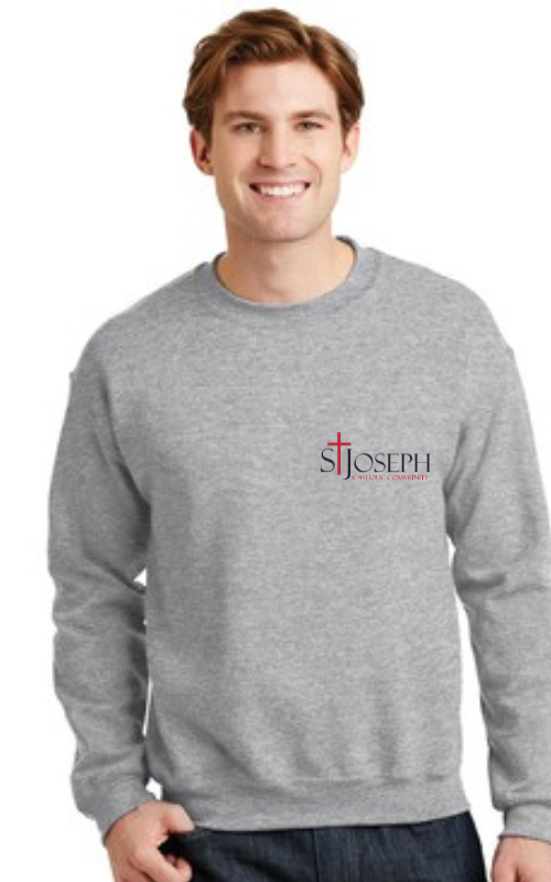 Adult Crewneck Sweatshirt with Embroidered STJCC Gildan 18000