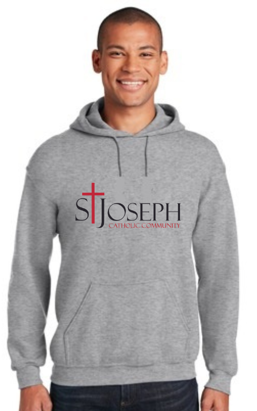 Adult Hooded Sweatshirt with Vinyl STJCC Gildan 18500