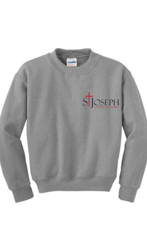 Youth Crewneck Sweatshirt with Embroidered STJCC Logo Gildan 18000B