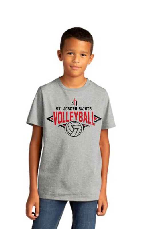 Youth Re-Tee ® Short Sleeve Tee with Volleyball Logo DT8000Y