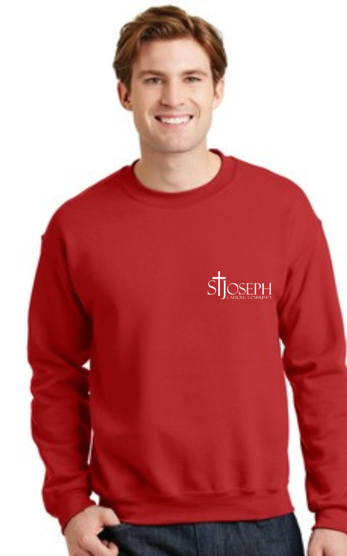 Adult Crewneck Sweatshirt with Embroidered STJCC Gildan 18000