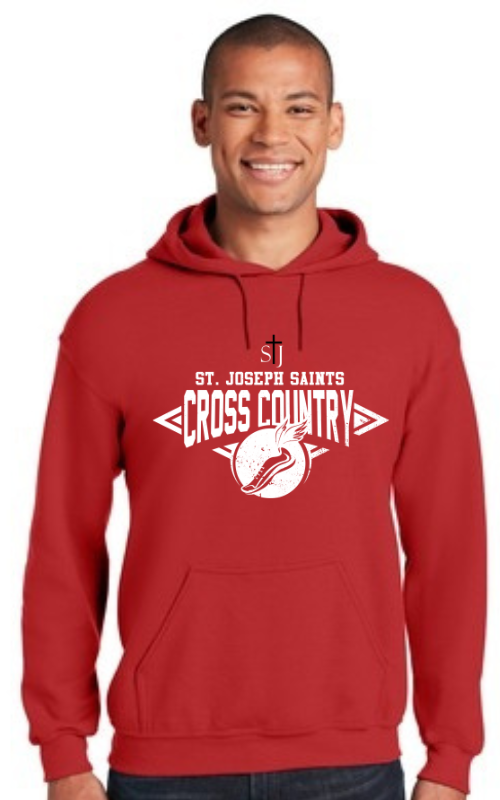 Adult Hooded Sweatshirt with Vinyl STJ Sport Team Logos 18500