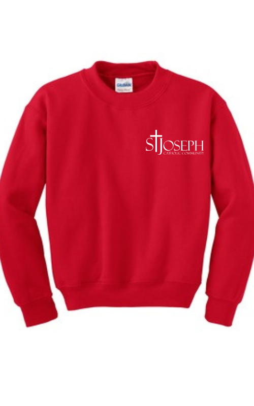 Youth Crewneck Sweatshirt with Embroidered STJCC Logo Gildan 18000B