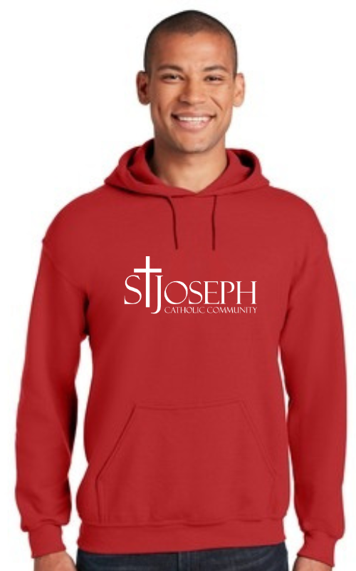 Adult Hooded Sweatshirt with Vinyl STJCC Gildan 18500