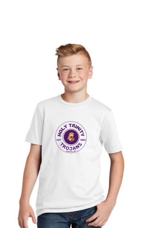 Youth Short Sleeve Tee with HTS Trojan Logo DT6000Y