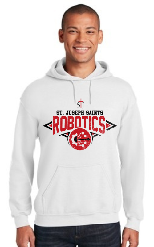 Adult Hooded Sweatshirt with Vinyl STJ Robotics Gildan 18500