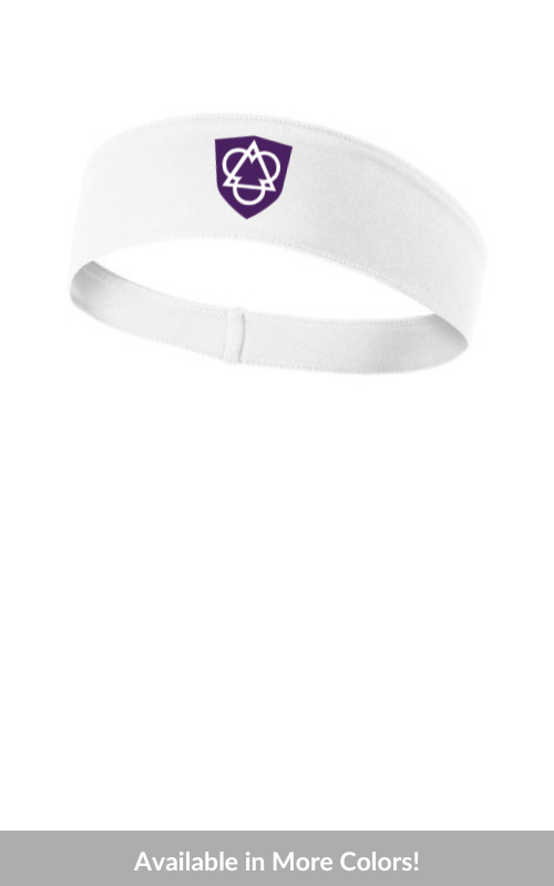 Athletic Headband with Vinyl Holy Trinity Schools Logo STA35