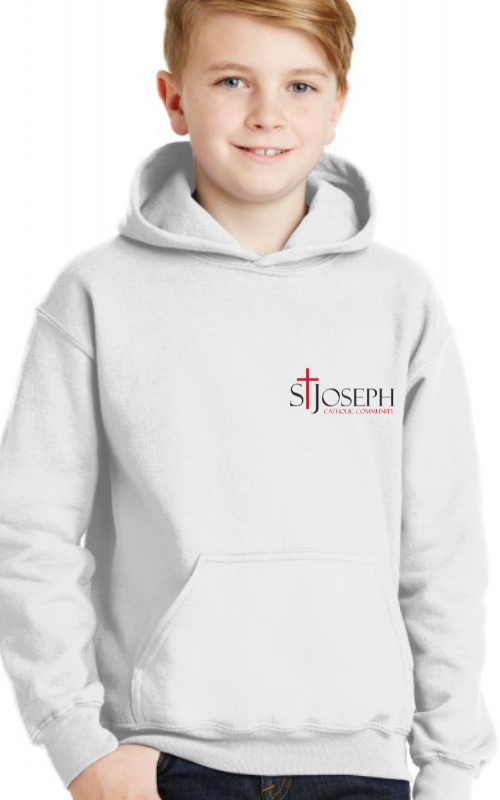Youth Hooded Sweatshirt with Embroidered STJCC Logo Gildan 18500B