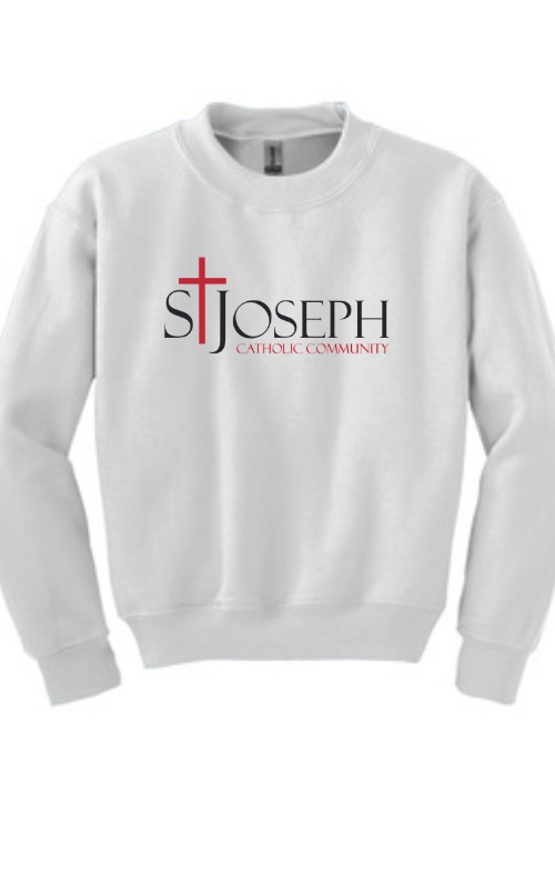 Youth Crewneck Sweatshirt with Vinyl STJCC Logo Gildan 18000B