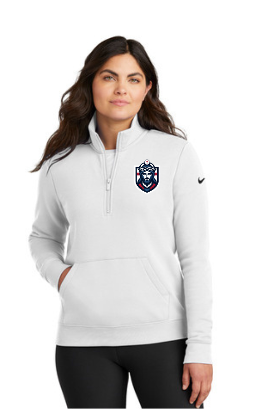 Womens Club Fleece 1/2-Zip Jacket with Embroidered Logo - NKDX6720
