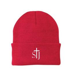 Knit Winter Cap with Embroidered STJ Logo CP90