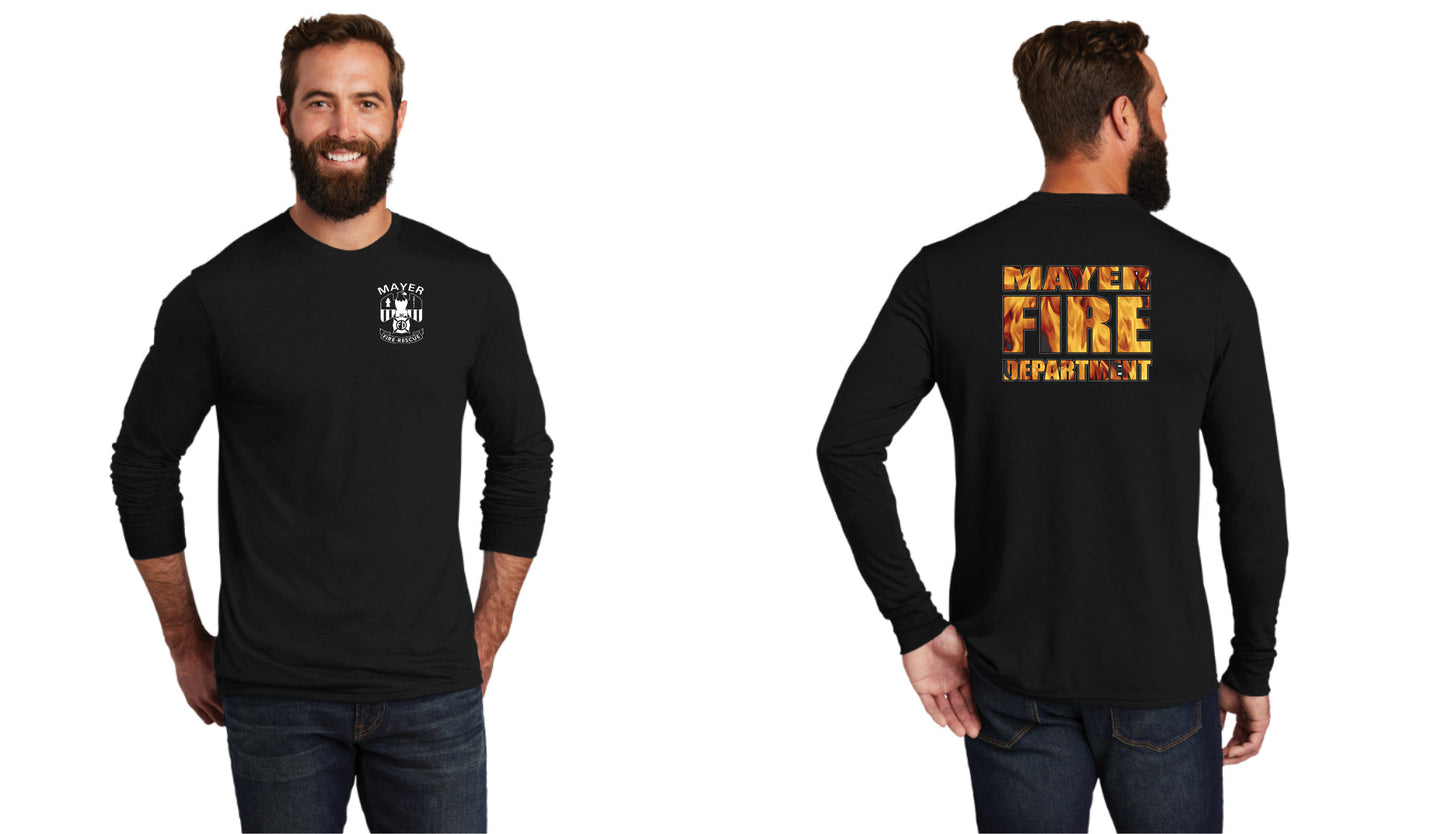 Traditional Left Chest Logo with Choice of Full Back Logo Allmade® Unisex Tri-Blend Long Sleeve Tee