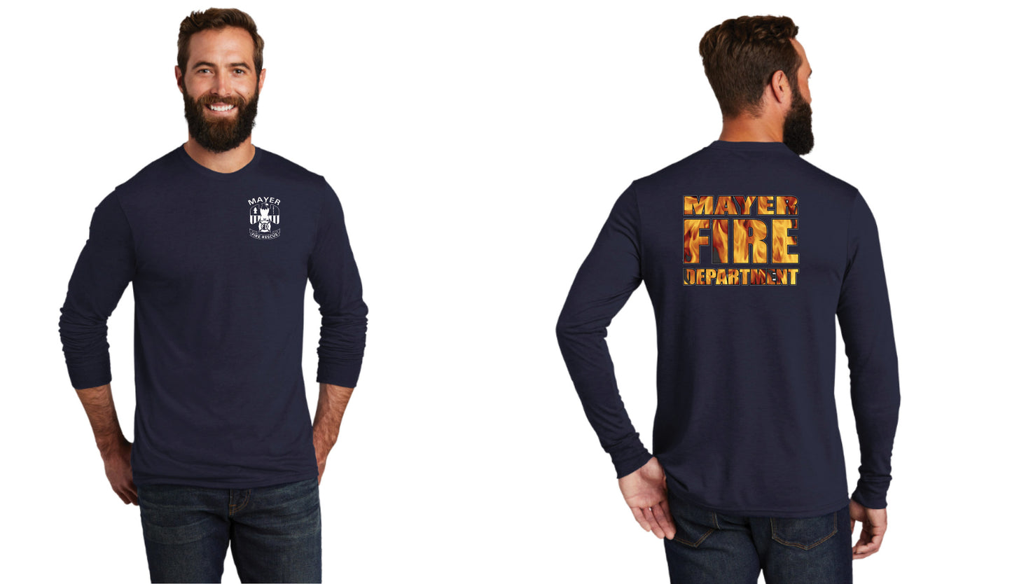 Traditional Left Chest Logo with Choice of Full Back Logo Allmade® Unisex Tri-Blend Long Sleeve Tee
