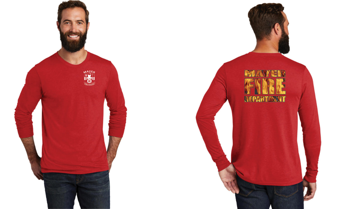 Traditional Left Chest Logo with Choice of Full Back Logo Allmade® Unisex Tri-Blend Long Sleeve Tee
