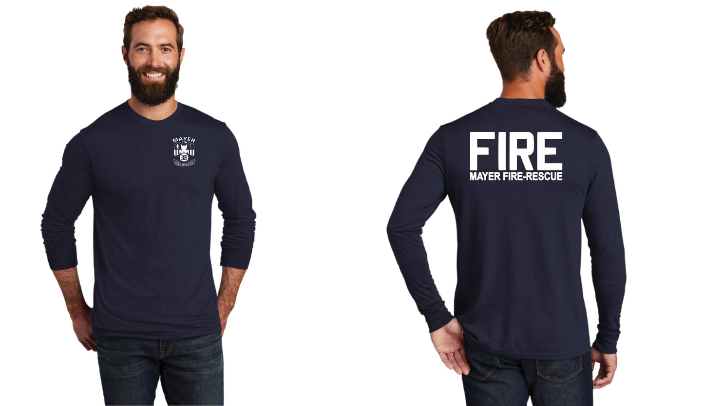 Traditional Left Chest Logo with Choice of Full Back Logo Allmade® Unisex Tri-Blend Long Sleeve Tee