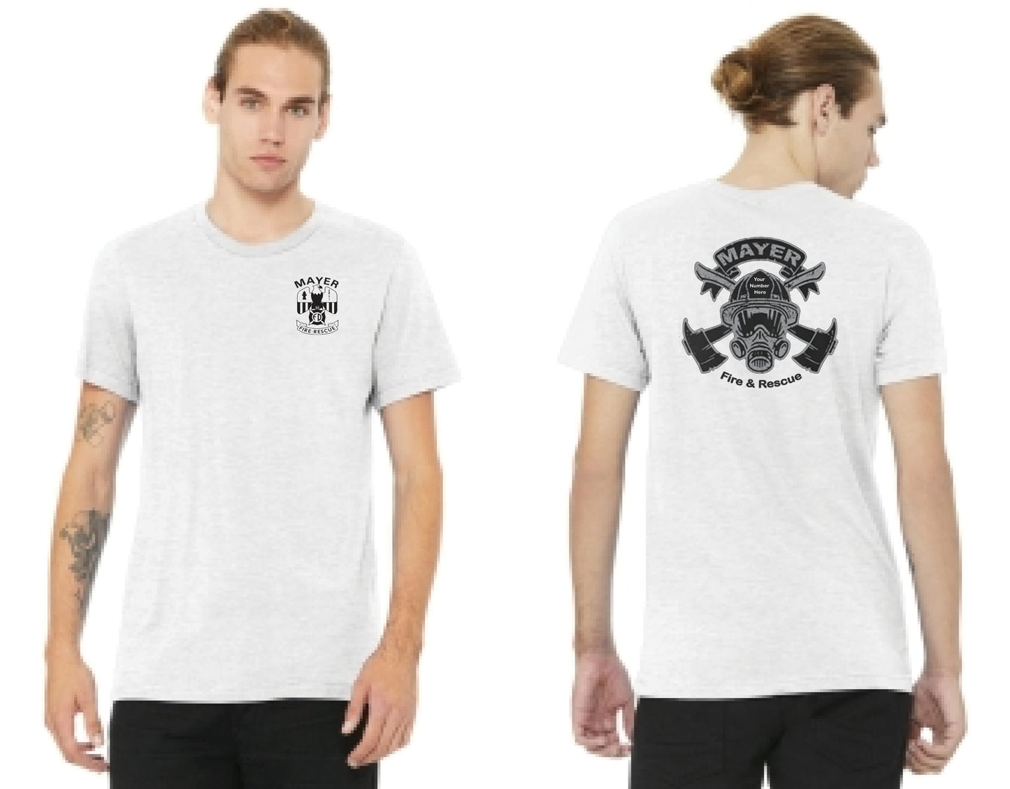 Traditional Front Left Chest Logo w/ Back Logo Variations - Short Sleeve Tee