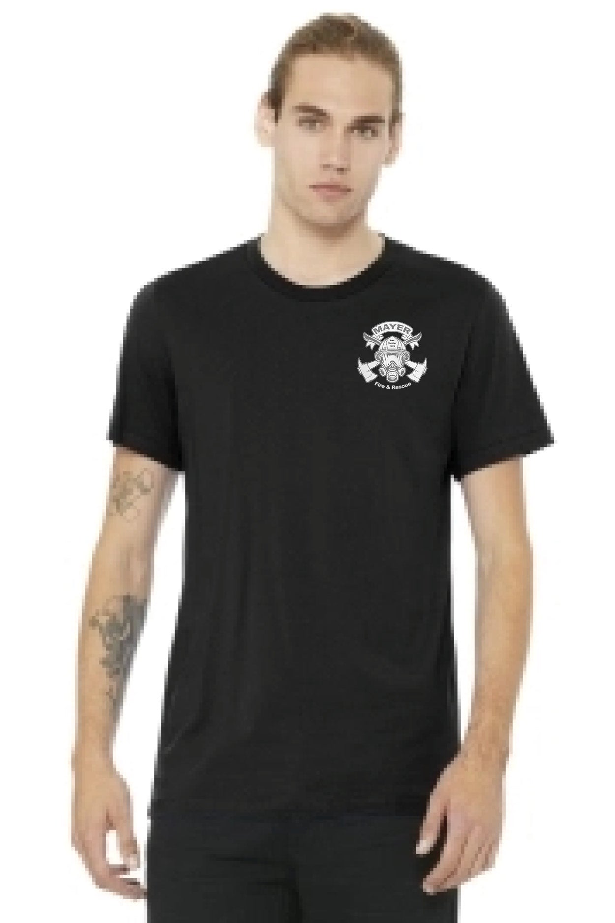 Custom Helmet Logo Tee Front Left Chest Only