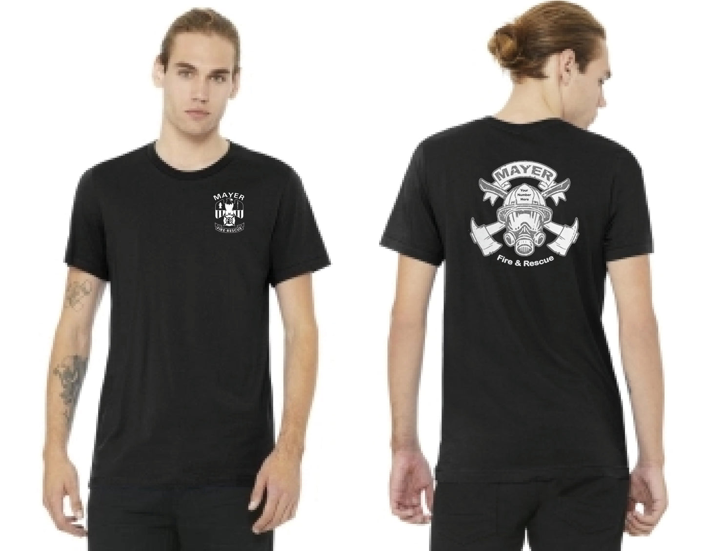 Traditional Front Left Chest Logo w/ Back Logo Variations - Short Sleeve Tee