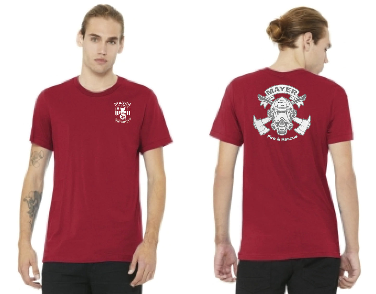 Traditional Front Left Chest Logo w/ Back Logo Variations - Short Sleeve Tee