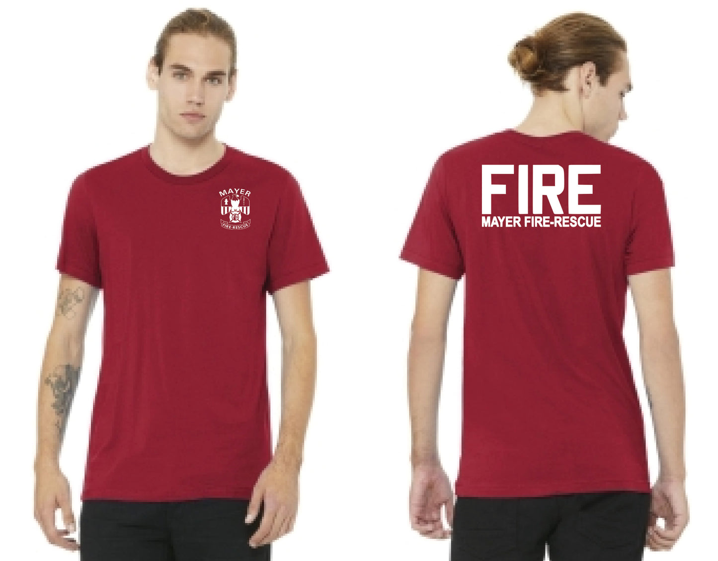 Traditional Front Left Chest Logo w/ Back Logo Variations - Short Sleeve Tee