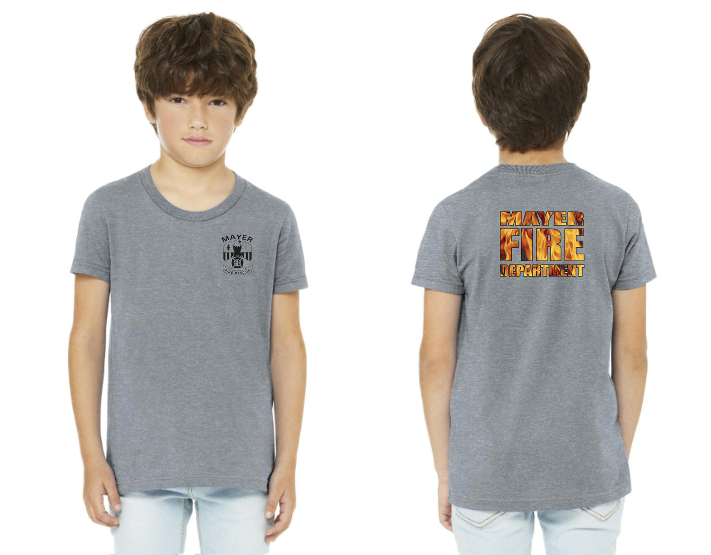 Youth Traditional Front Left Chest Logo w/ Back Logo Variations - Short Sleeve Tee