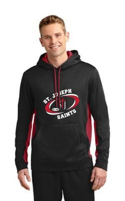 Adult Sport-Wick® Fleece Colorblock Hooded Pullover with St Joseph Saints Logo ST235