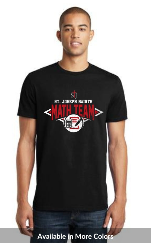 Adult Short Sleeve T-Shirt with Math Logo DT5000