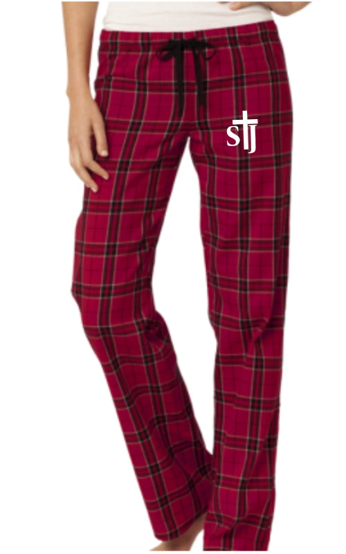 Women's Flannel Plaid Pant with Vinyl STJ Logo DT2800