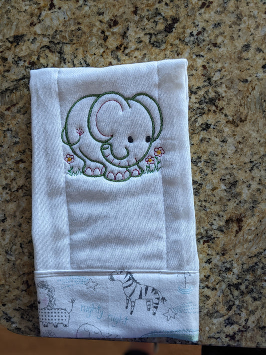 Elephant Burp Cloth