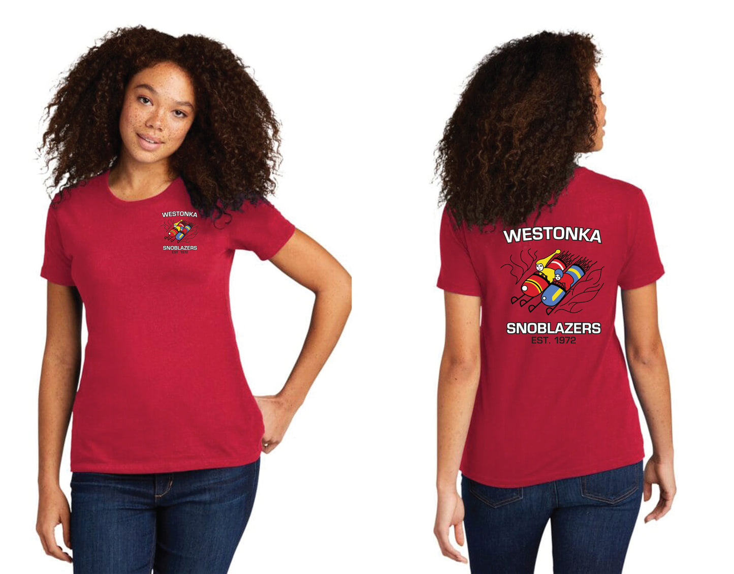 Ladies Perfect-T Cotton T-Shirt with front and back logo