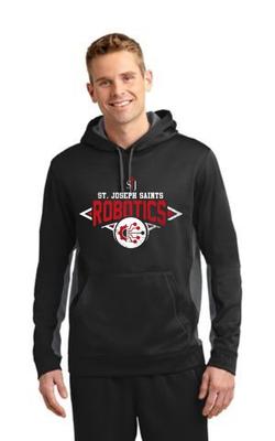 Adult Sport-Wick® Fleece Colorblock Hooded Pullover with Robotics Logo ST235