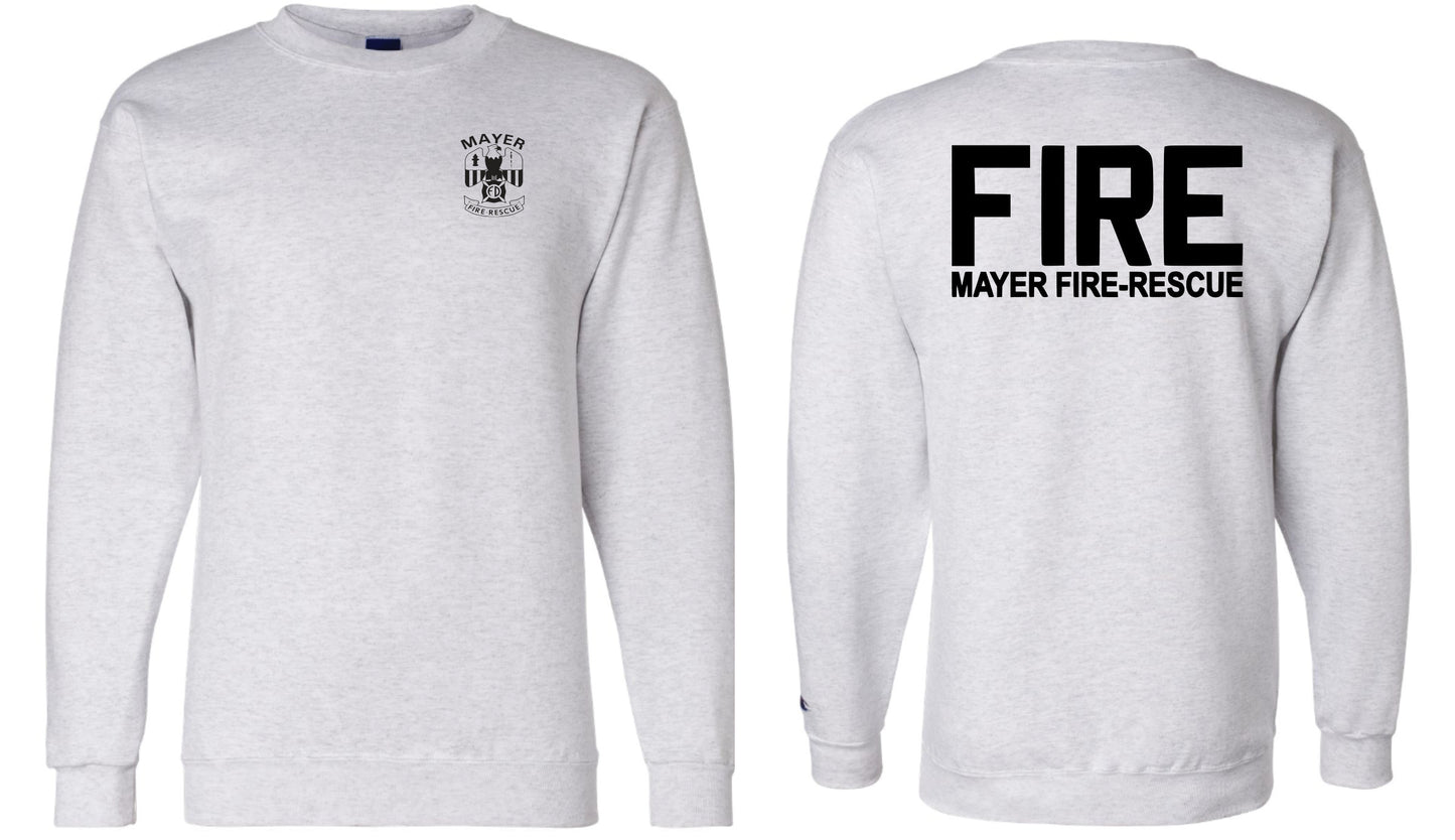 Traditional Left Chest Logo with Choice of Back Logo on Champion® Powerblend® Crewneck Sweatshirt