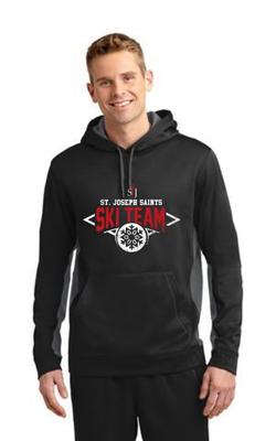 Adult Sport-Wick® Fleece Colorblock Hooded Pullover with Ski Team Logo ST235