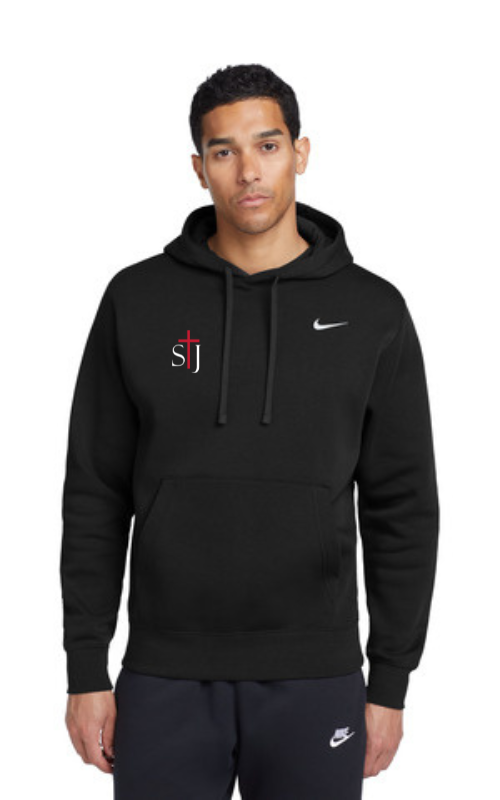 Adult Club Fleece Pullover Hoodie with Embroidered STJ Logo CJ1611