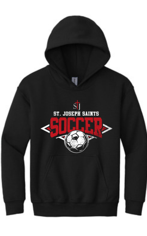 Youth Hooded Sweatshirt with Vinyl STJ Sport Team Logos 18500B