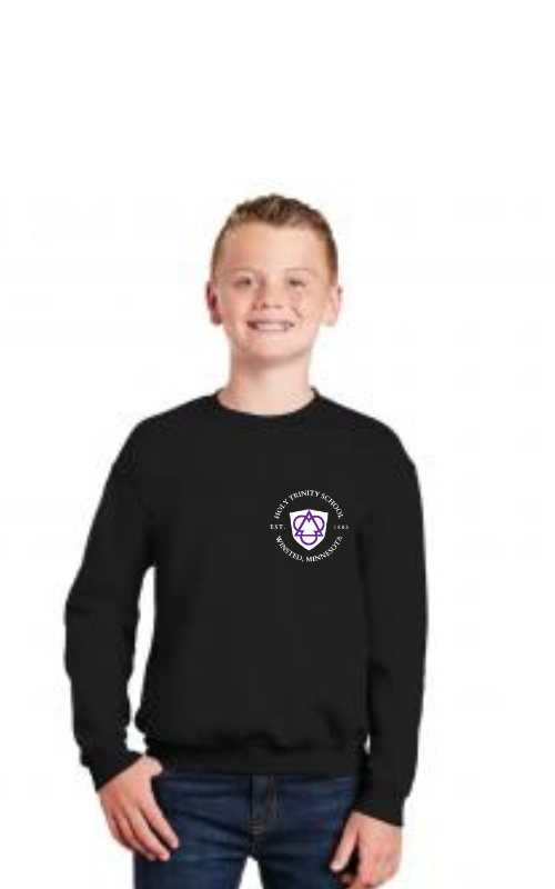 Youth Crewneck Sweatshirt with Embroidered HTS Logo 18000B