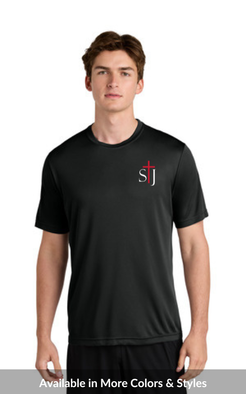 Adult Short Sleeve Athletic T-Shirt with STJ Logo ST350