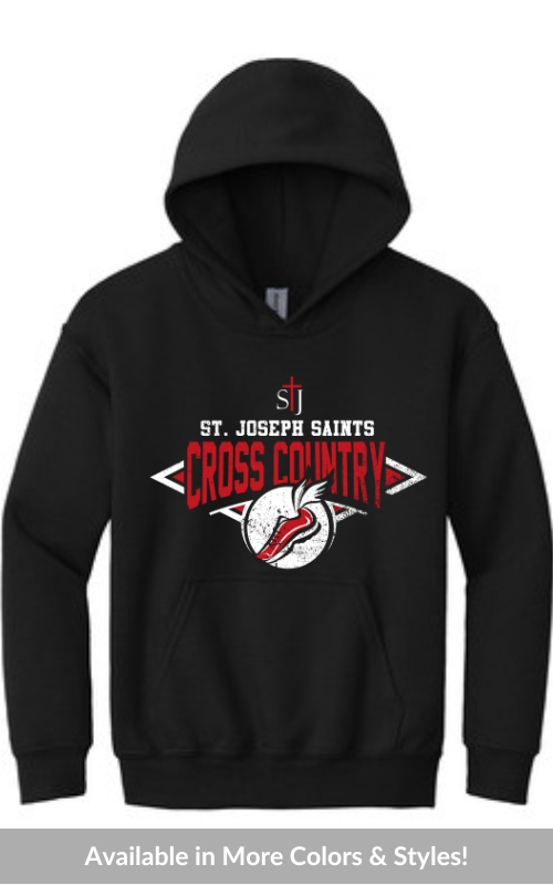 Youth Hooded Sweatshirt with Vinyl STJ Sport Team Logos 18500B