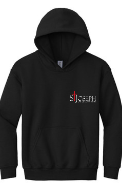 Youth Hooded Sweatshirt with Embroidered STJCC Logo Gildan 18500B
