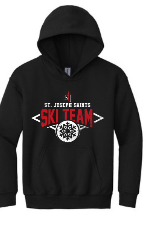 Youth Hooded Sweatshirt with Vinyl STJ Sport Team Logos 18500B