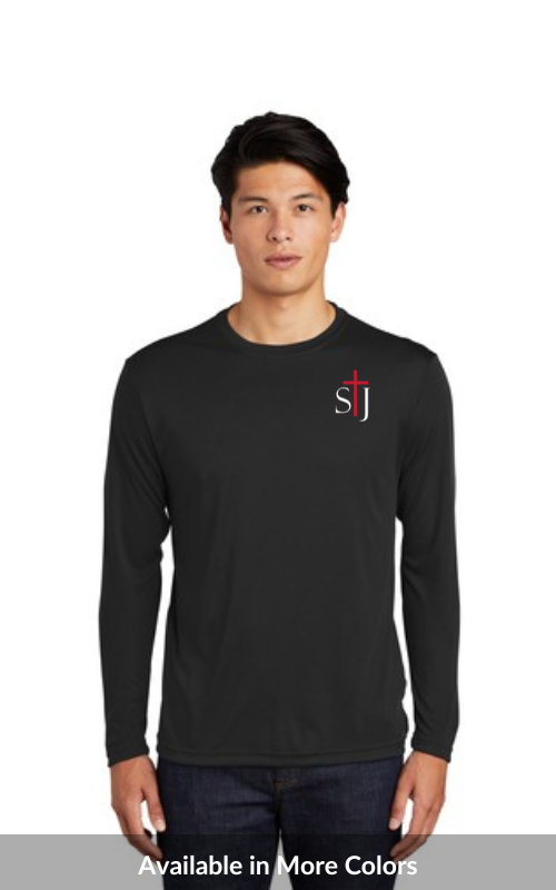 Adult Long Sleeve Athletic Tee with STJ Logo ST350LS