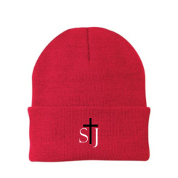 Knit Winter Cap with Embroidered STJ Logo CP90