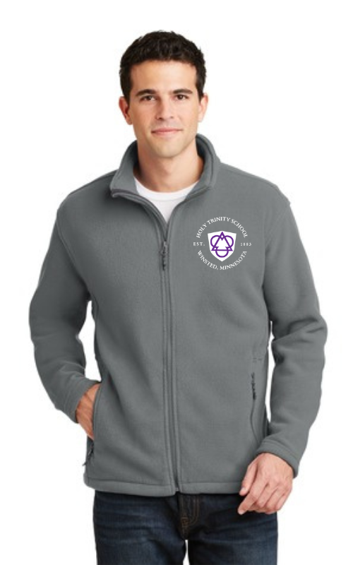 Adult Full Zip Fleece Jacket with Embroidered HTS Logo. F217