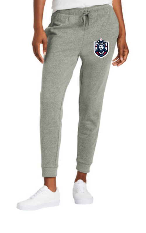 Womens Perfect Tri® Fleece Jogger with Embroidered Logo - DT1310